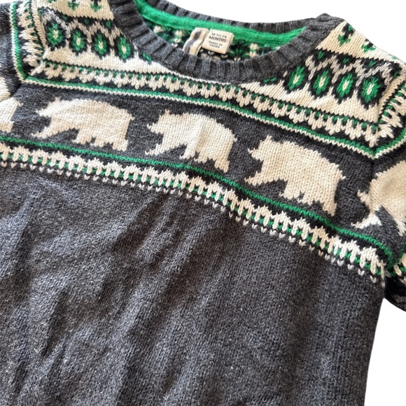 Janie And Jack Fair Isle Bear Winter Sweater Baby/ Toddler Boy Sz 12-18 Months - Picture 2 of 5